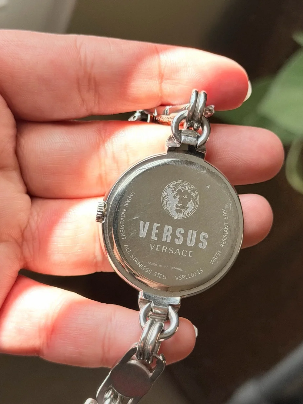 Versus Versace Silver-Tone Medallion Bracelet Watch 36mm